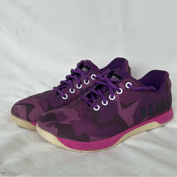 NOBULL Trainer Shoes Purple Pink Camo Womens 8 Mens 6.5 Athletic Workout Gym - Picture 2 of 10